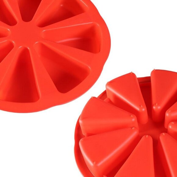 Silicone DIY Baking Molds Large 8 Cavity Silicone Scone Pan/CakesSlicesMold2Pack - Picture 6 of 9